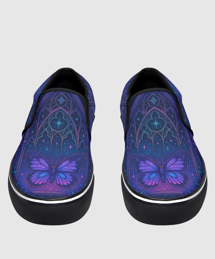 Butterfly Catherdral Slip - On Shoes - The Pagan Grimoire