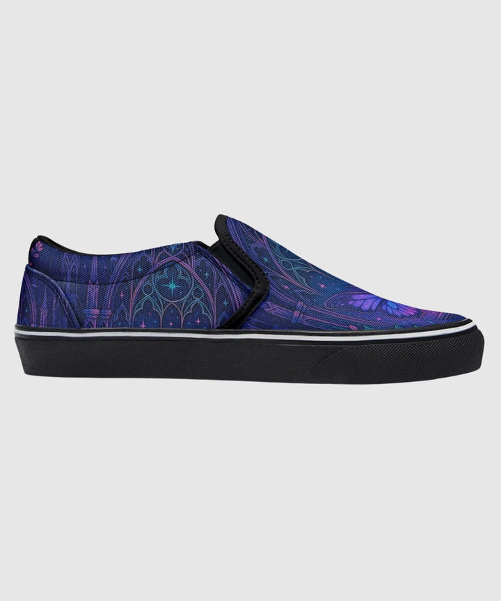 Butterfly Catherdral Slip - On Shoes - The Pagan Grimoire