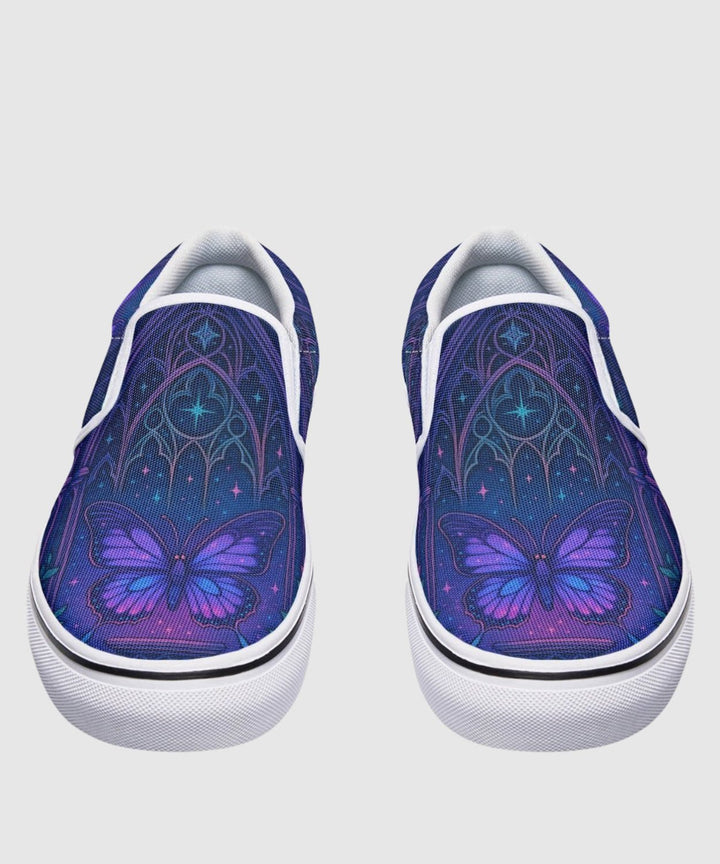 Butterfly Catherdral Slip - On Shoes - The Pagan Grimoire