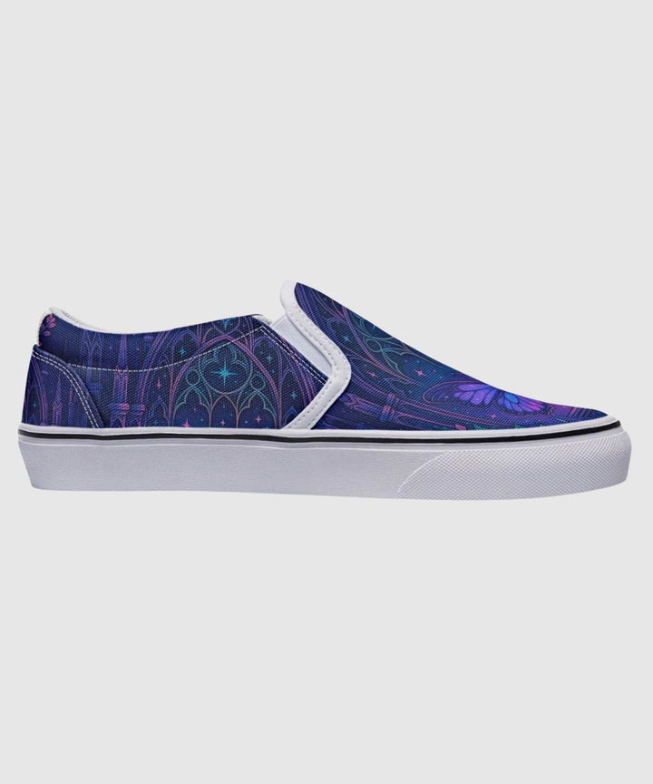 Butterfly Catherdral Slip - On Shoes - The Pagan Grimoire