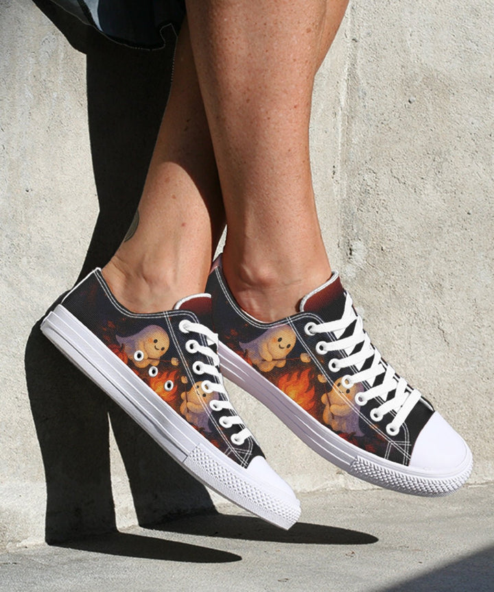 Campfire Ghost Low Tops - The Pagan Grimoire