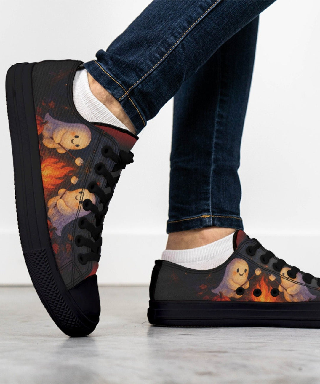 Campfire Ghost Low Tops - The Pagan Grimoire
