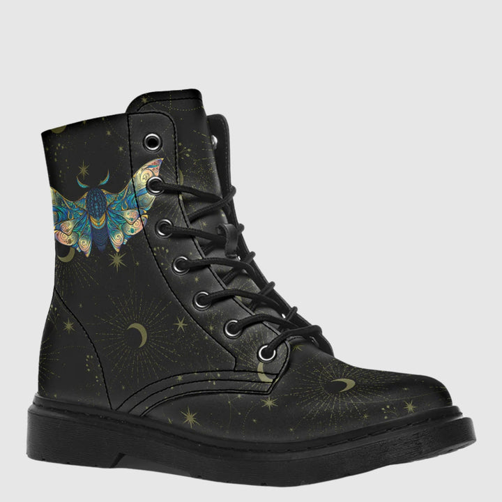 Celestial Moth Combat Boots