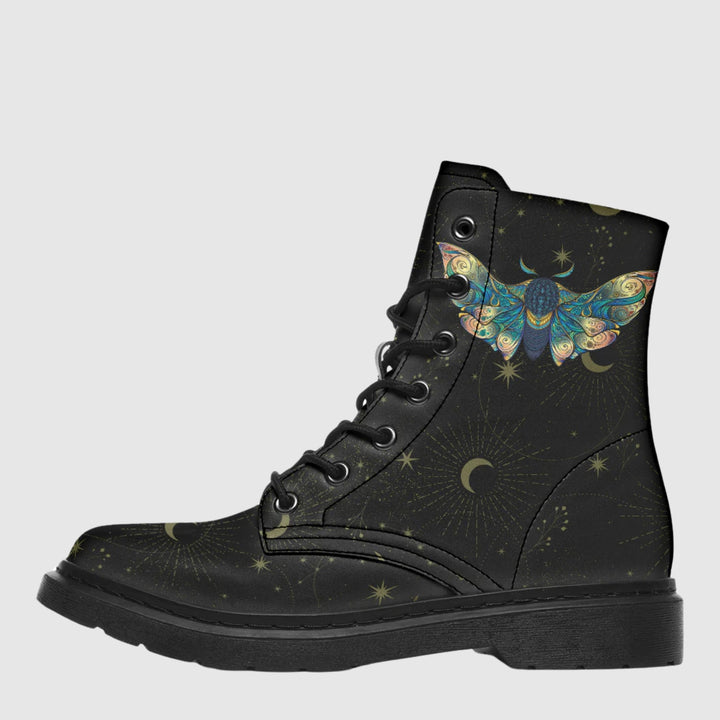 Celestial Moth Combat Boots