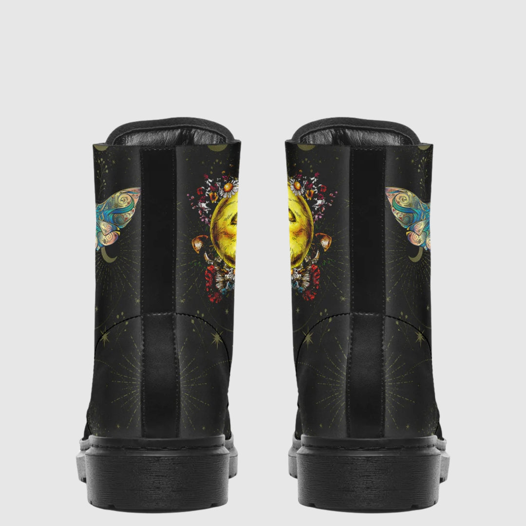 Celestial Moth Combat Boots