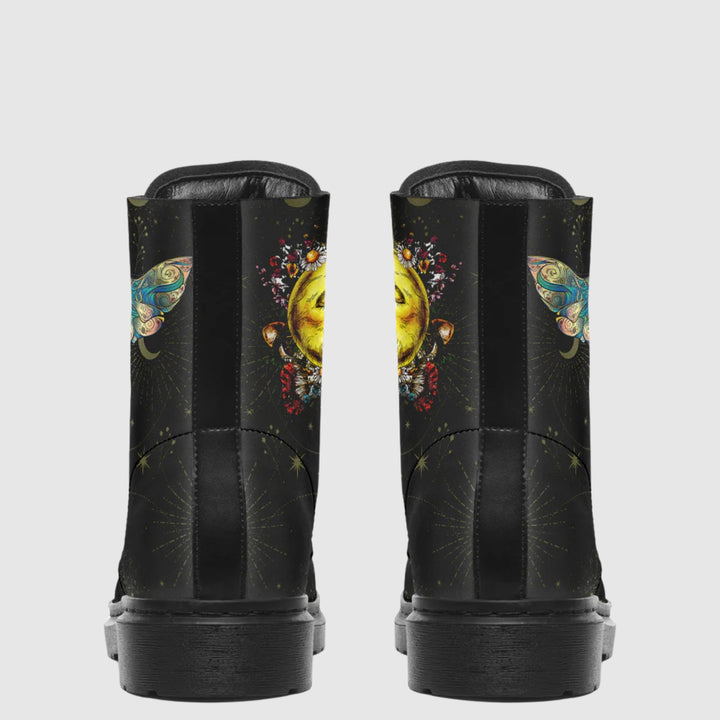 Celestial Moth Combat Boots