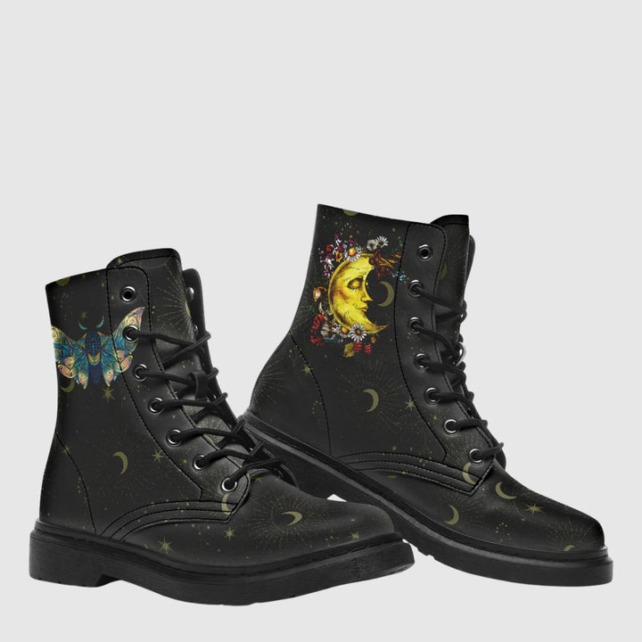 Celestial Moth Combat Boots
