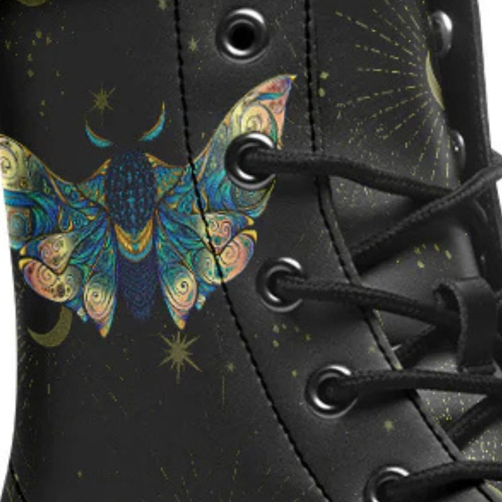 Celestial Moth Combat Boots