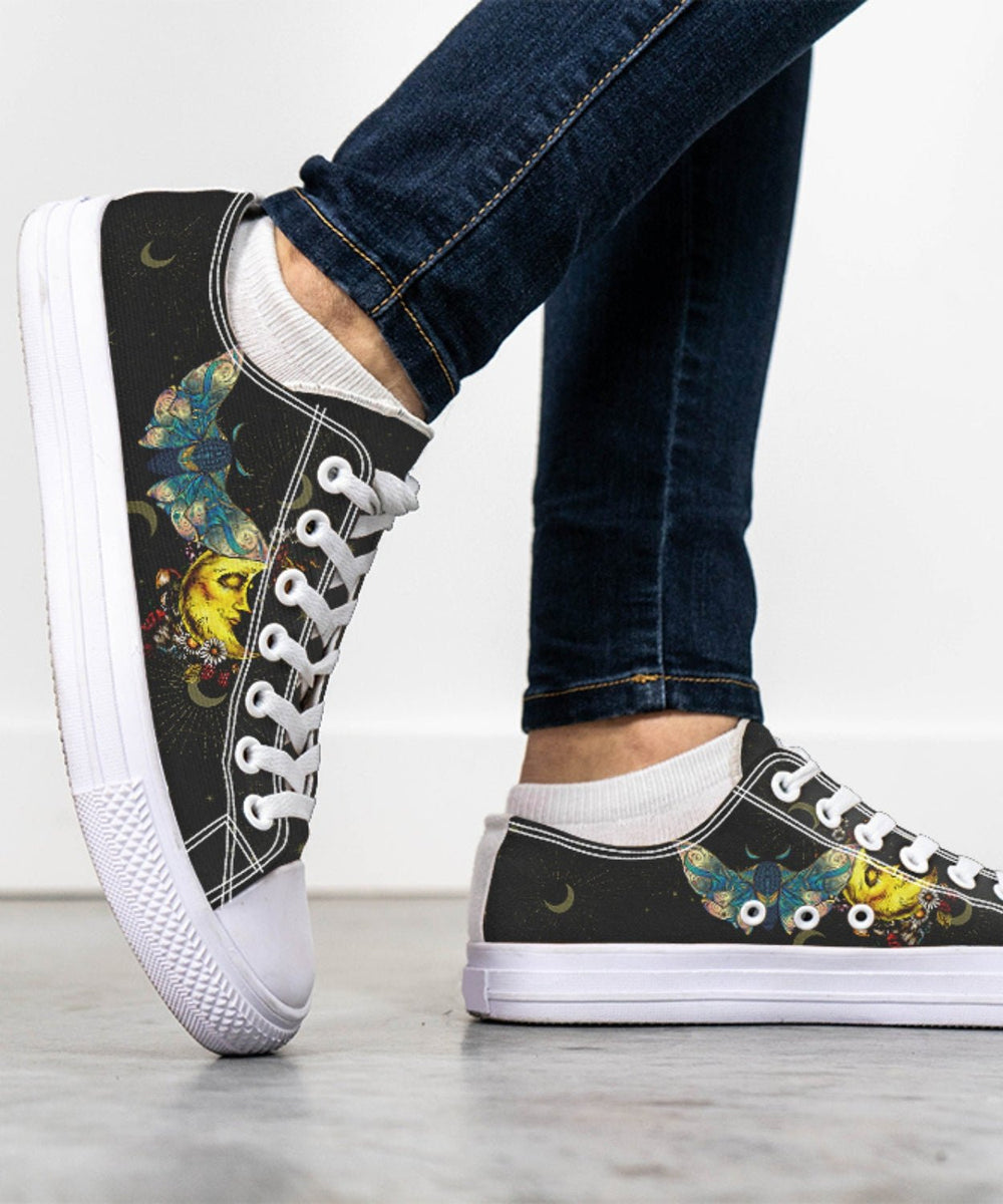 Celestial Moth Low Tops - The Pagan Grimoire