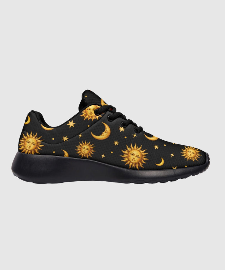 Celestial Sun Moon and Stars Sneakers - The Pagan Grimoire