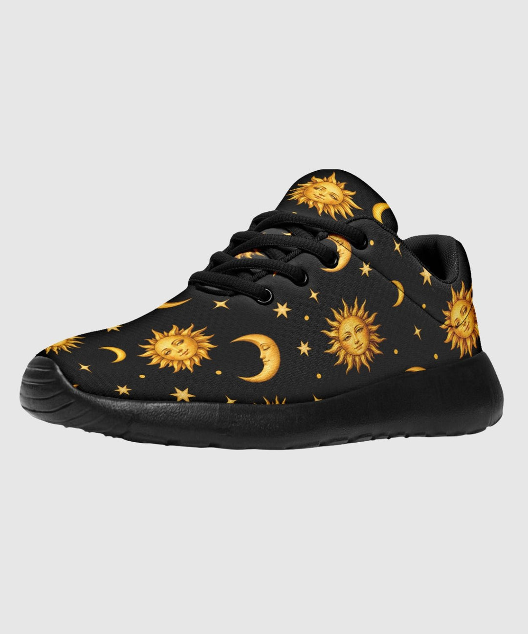 Celestial Sun Moon and Stars Sneakers - The Pagan Grimoire