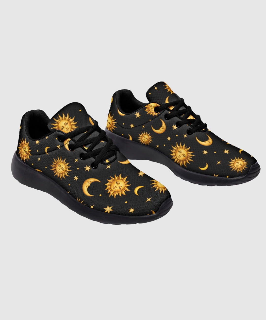 Celestial Sun Moon and Stars Sneakers - The Pagan Grimoire