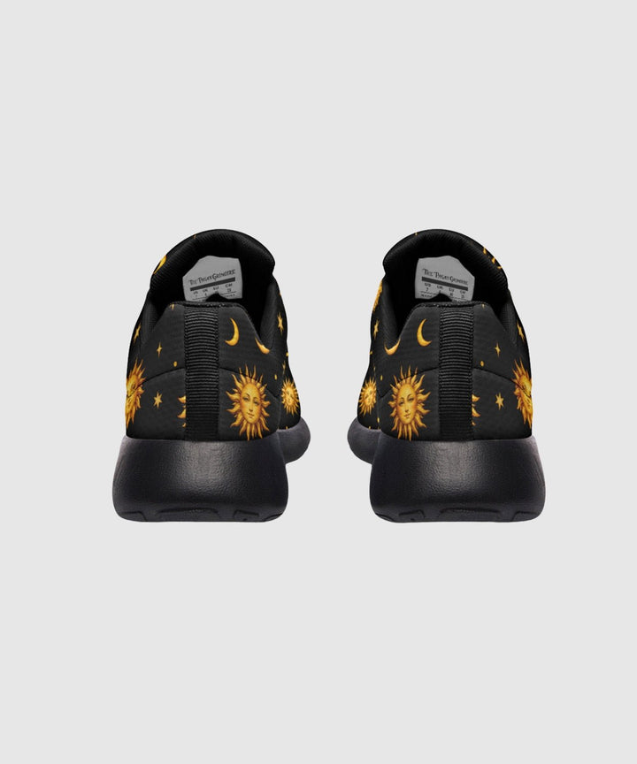 Celestial Sun Moon and Stars Sneakers - The Pagan Grimoire