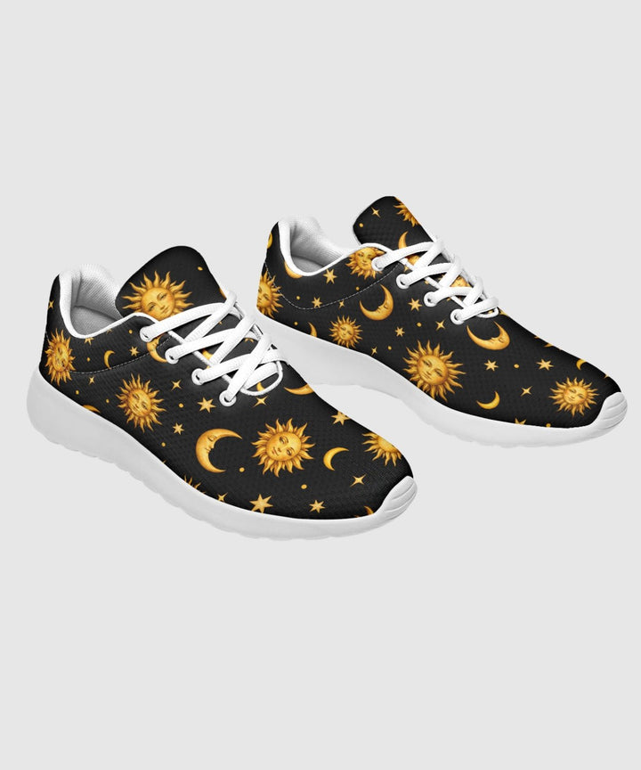 Celestial Sun Moon and Stars Sneakers - The Pagan Grimoire