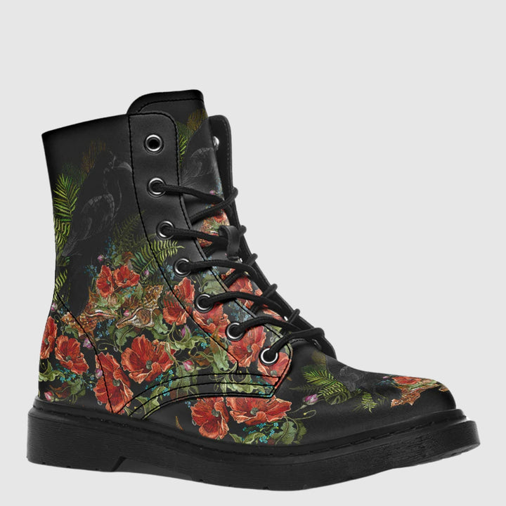 Crimson Raven Combat Boots