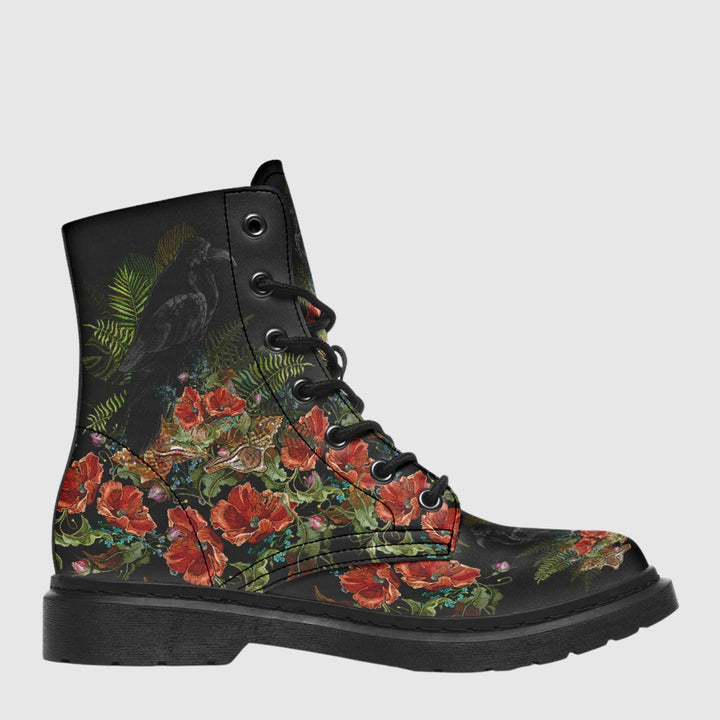 Crimson Raven Combat Boots