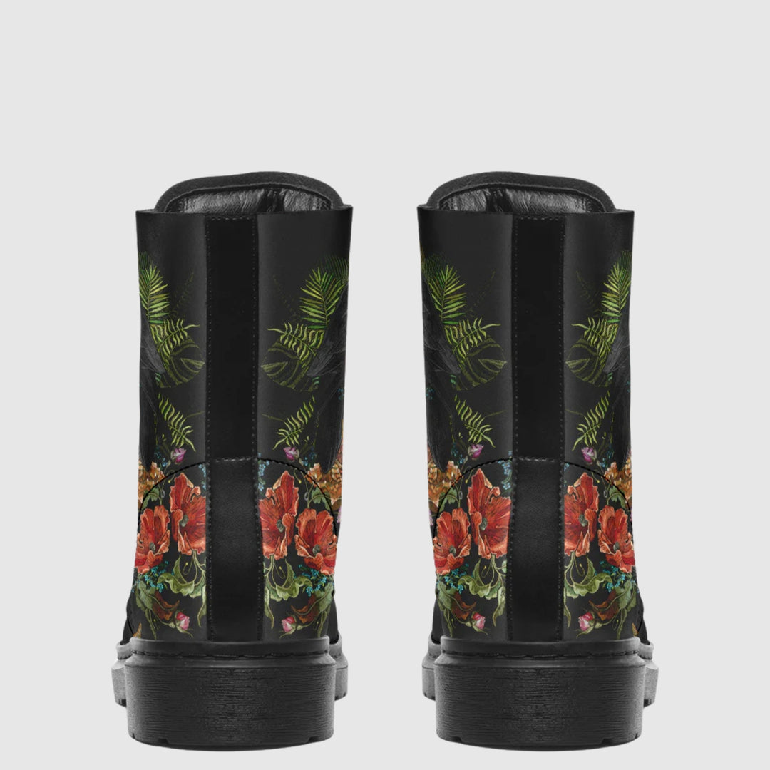 Crimson Raven Combat Boots