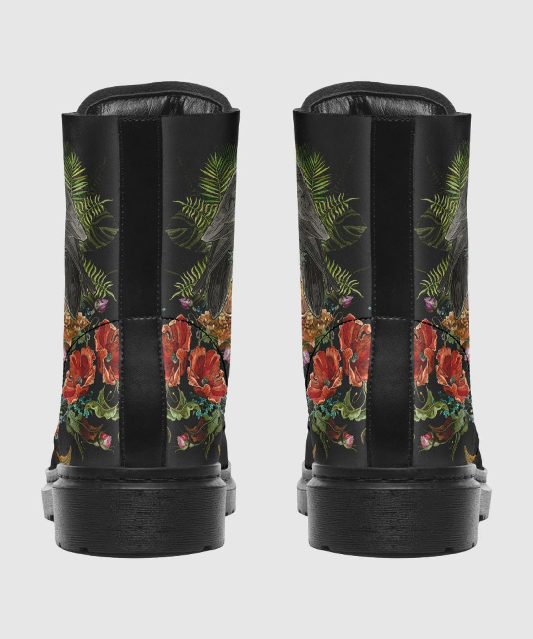 Crimson Raven Combat Boots - The Pagan Grimoire