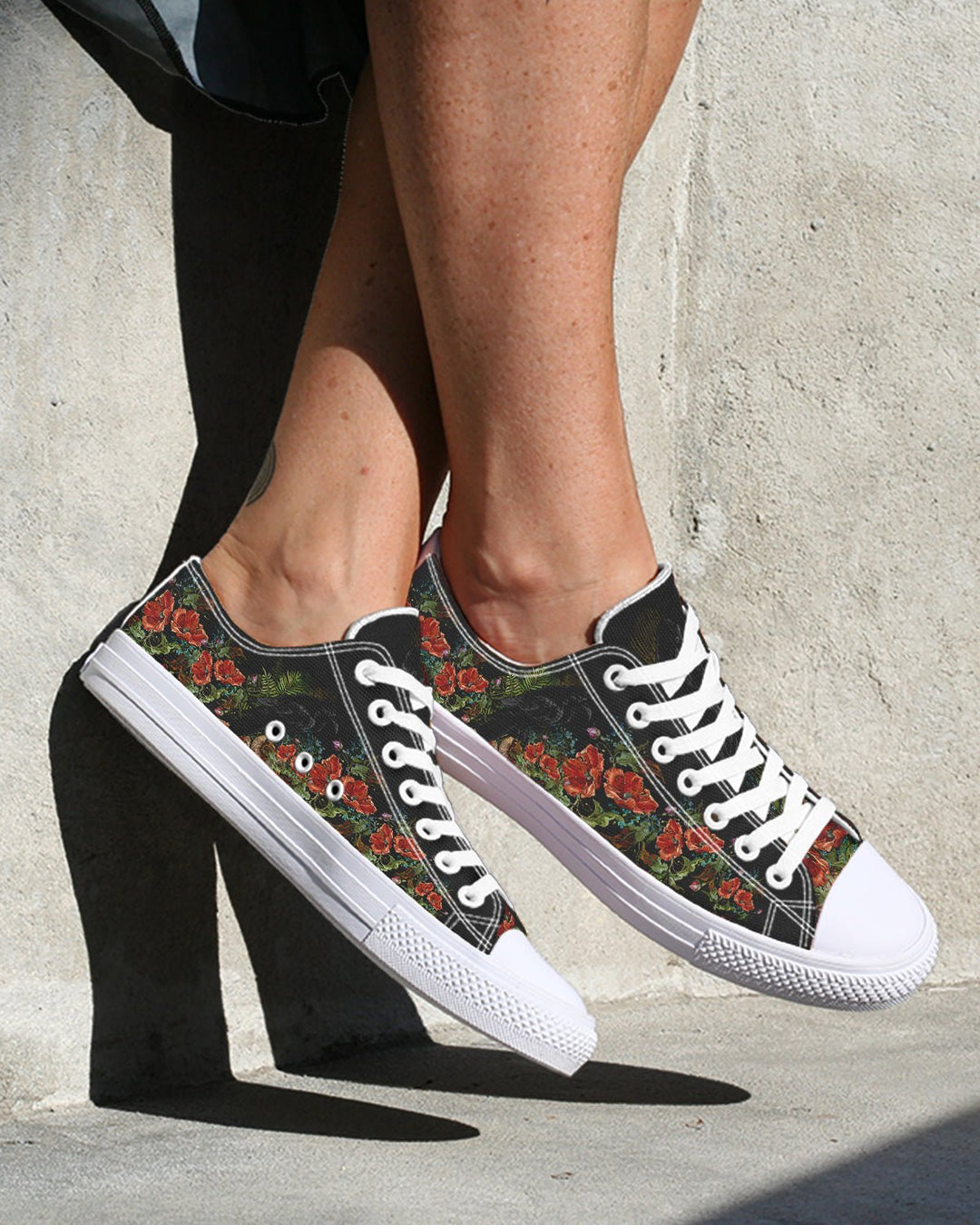Crimson Raven Low Tops - The Pagan Grimoire