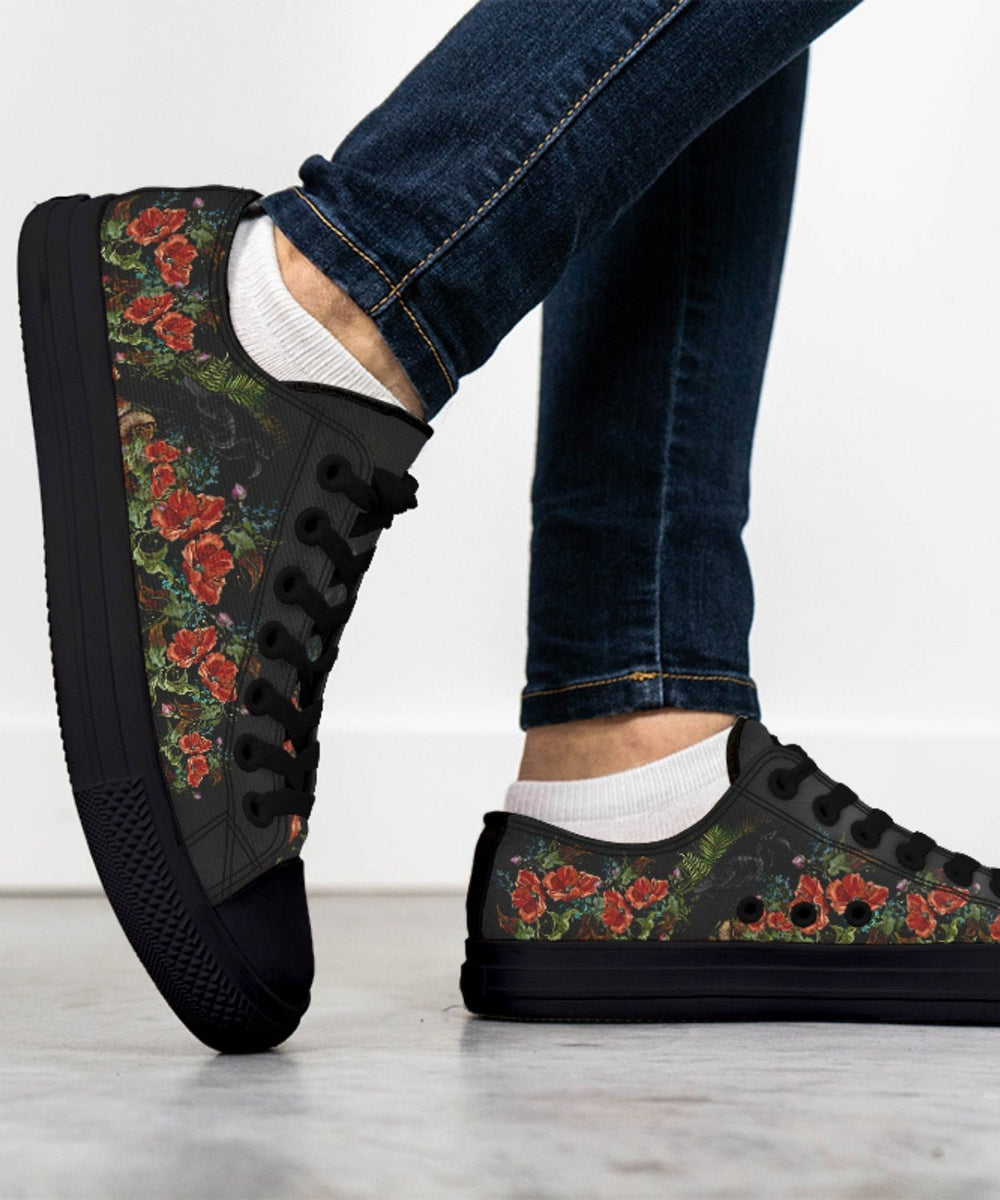 Crimson Raven Low Tops - The Pagan Grimoire
