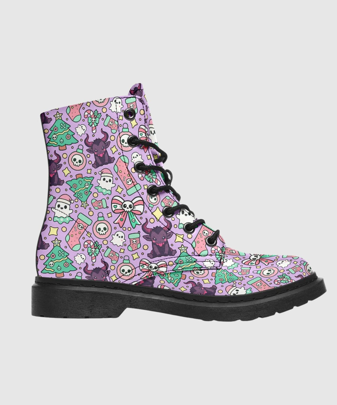 Cute Krampus Combat Boots - The Pagan Grimoire