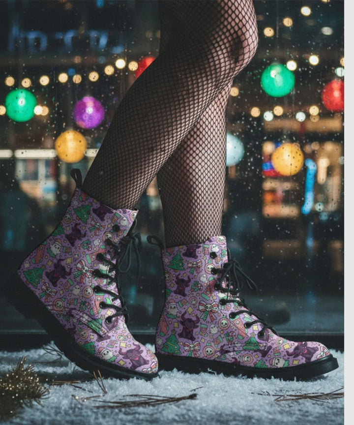 Cute Krampus Combat Boots - The Pagan Grimoire