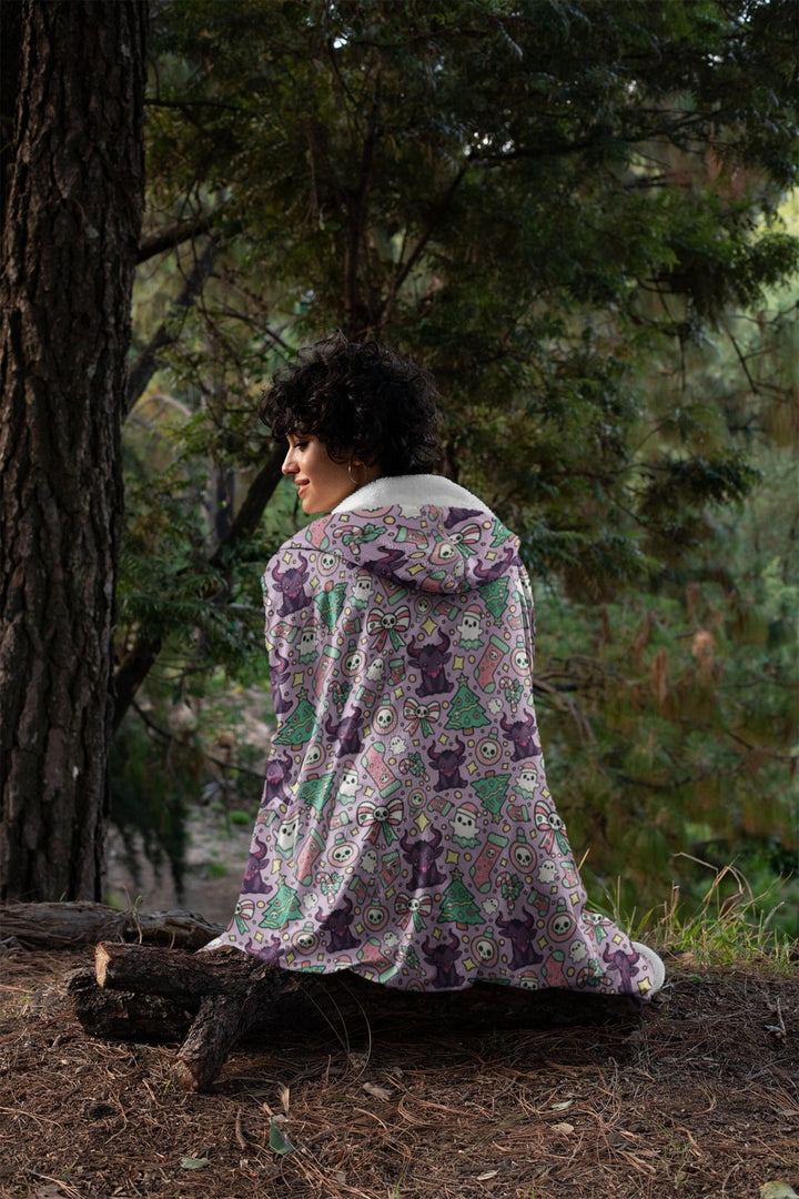 Cute Krampus Hooded Blanket - The Pagan Grimoire