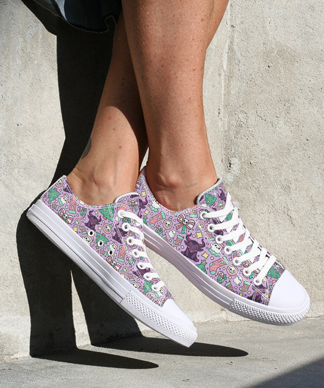 Cute Krampus Lowtops - The Pagan Grimoire