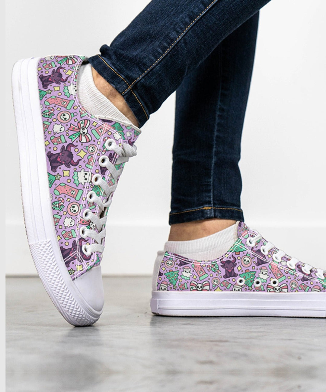 Cute Krampus Lowtops - The Pagan Grimoire