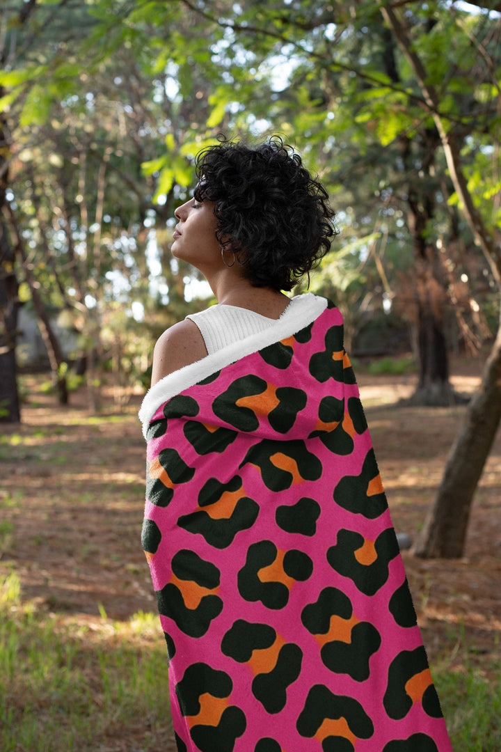 Electric Leopard Hooded Blanket - The Pagan Grimoire