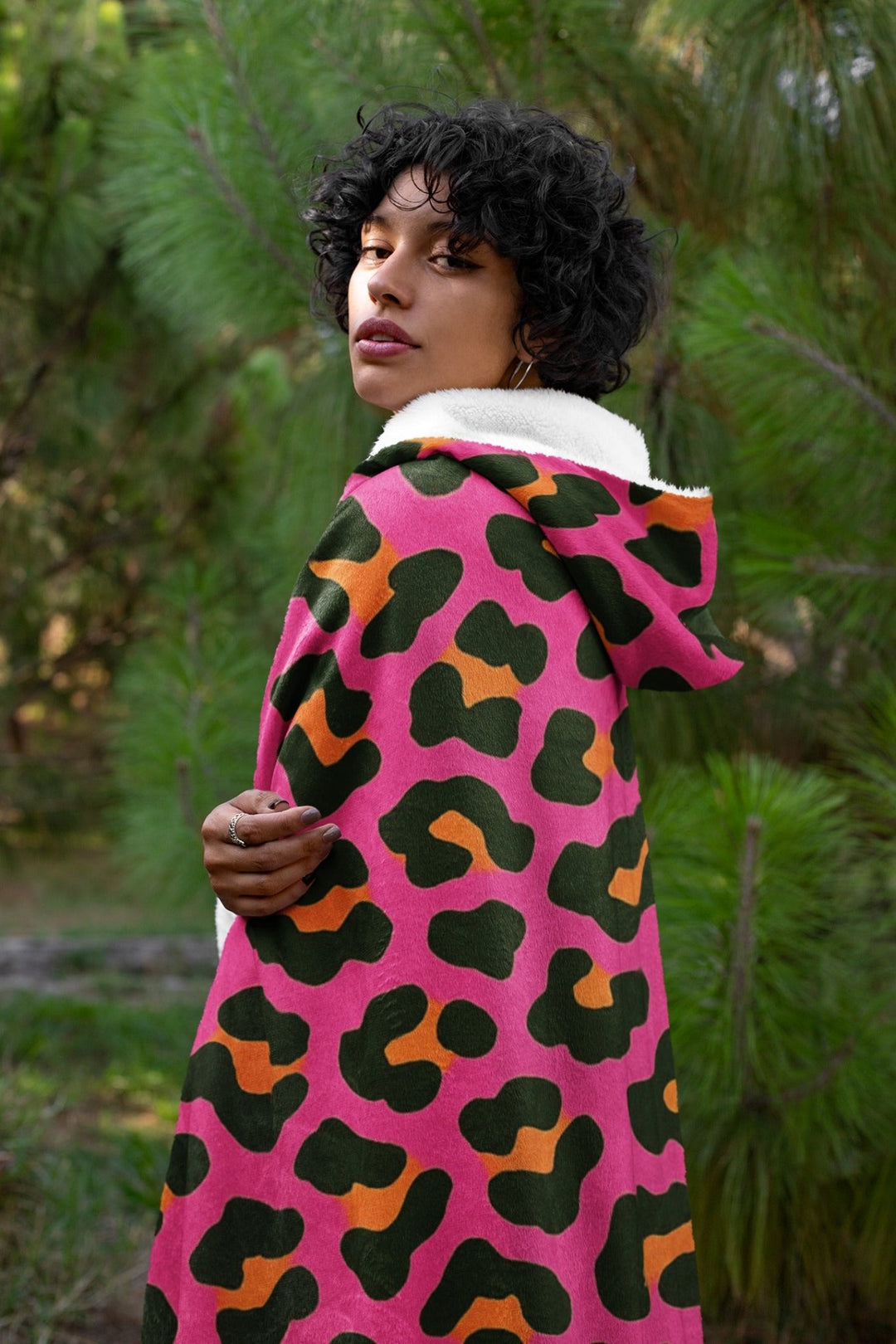 Electric Leopard Hooded Blanket - The Pagan Grimoire