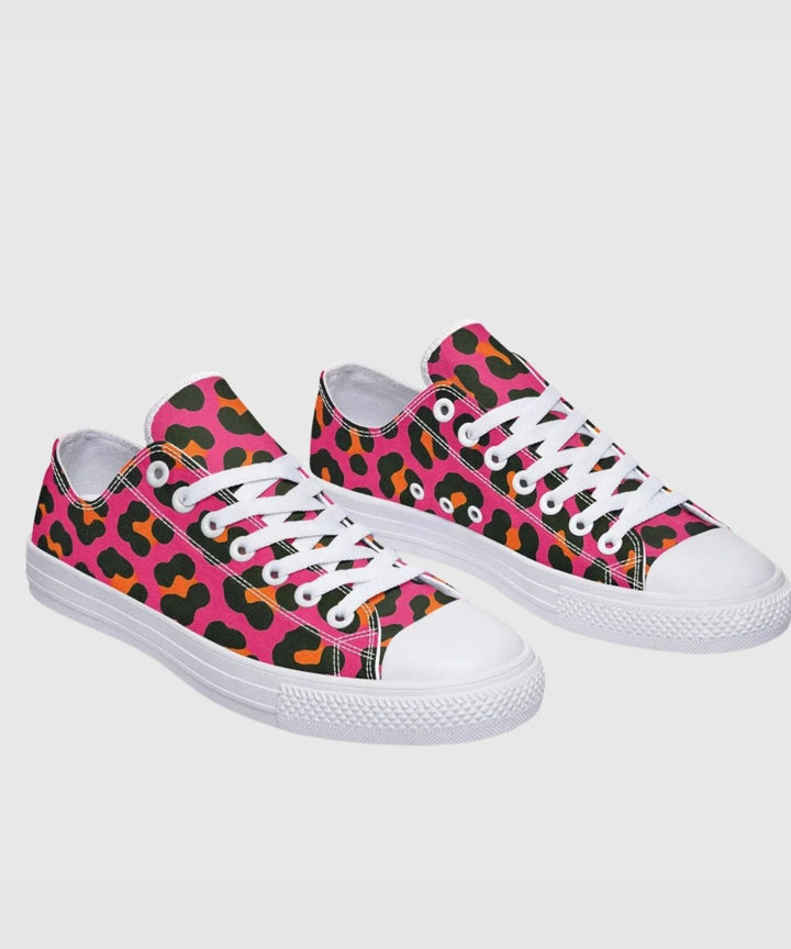 Electric Leopard Low Tops - The Pagan Grimoire