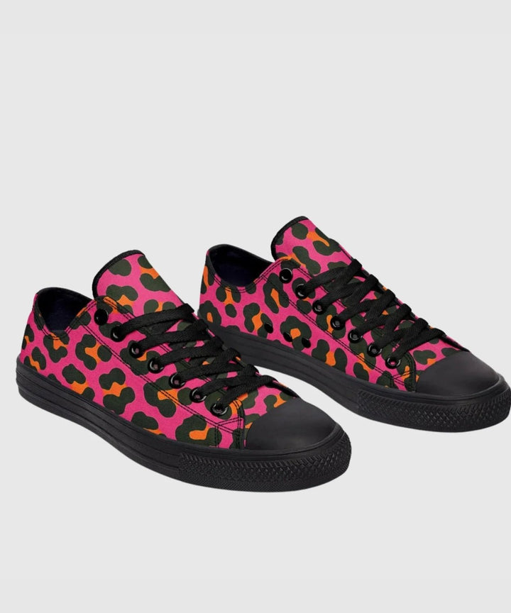 Electric Leopard Low Tops - The Pagan Grimoire