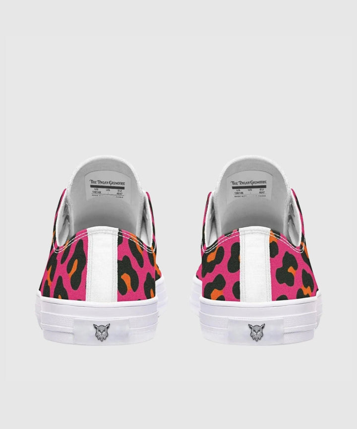 Electric Leopard Low Tops - The Pagan Grimoire
