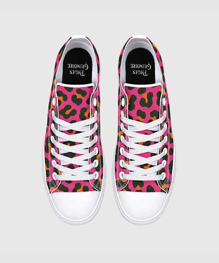 Electric Leopard Low Tops - The Pagan Grimoire