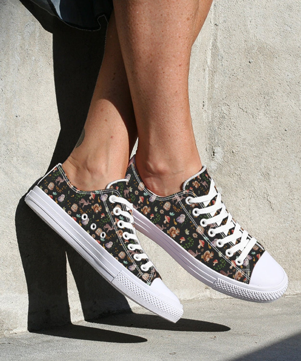 Fall Forest Friends Low Tops - The Pagan Grimoire