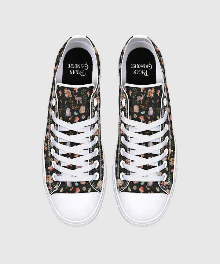 Fall Forest Friends Low Tops - The Pagan Grimoire