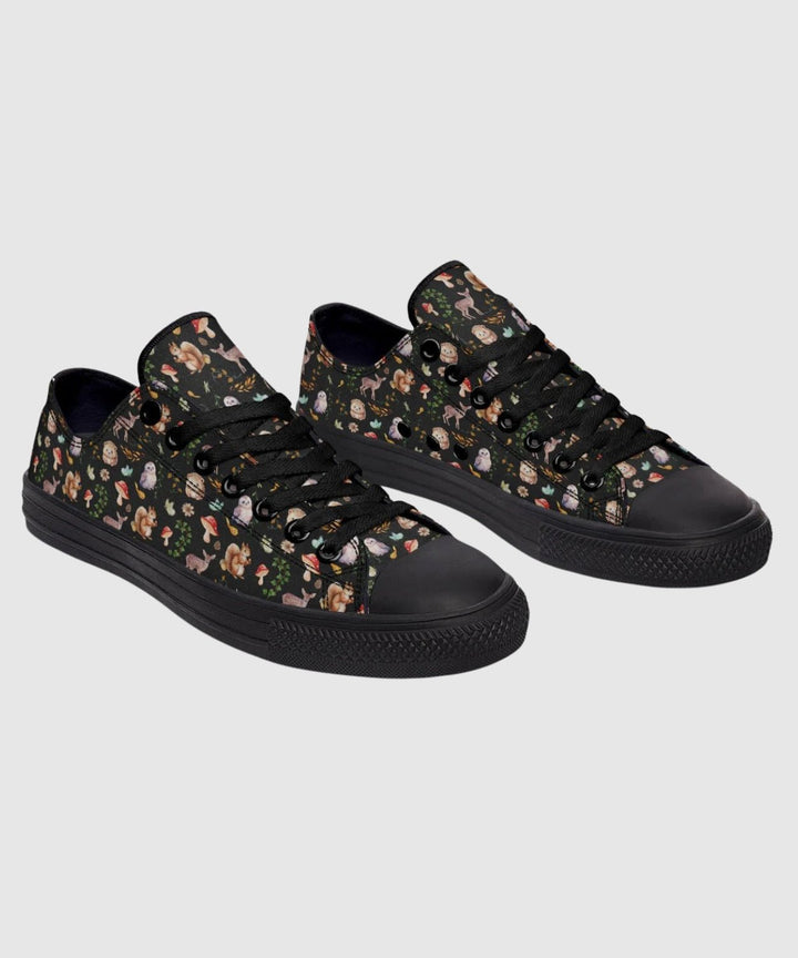 Fall Forest Friends Low Tops - The Pagan Grimoire