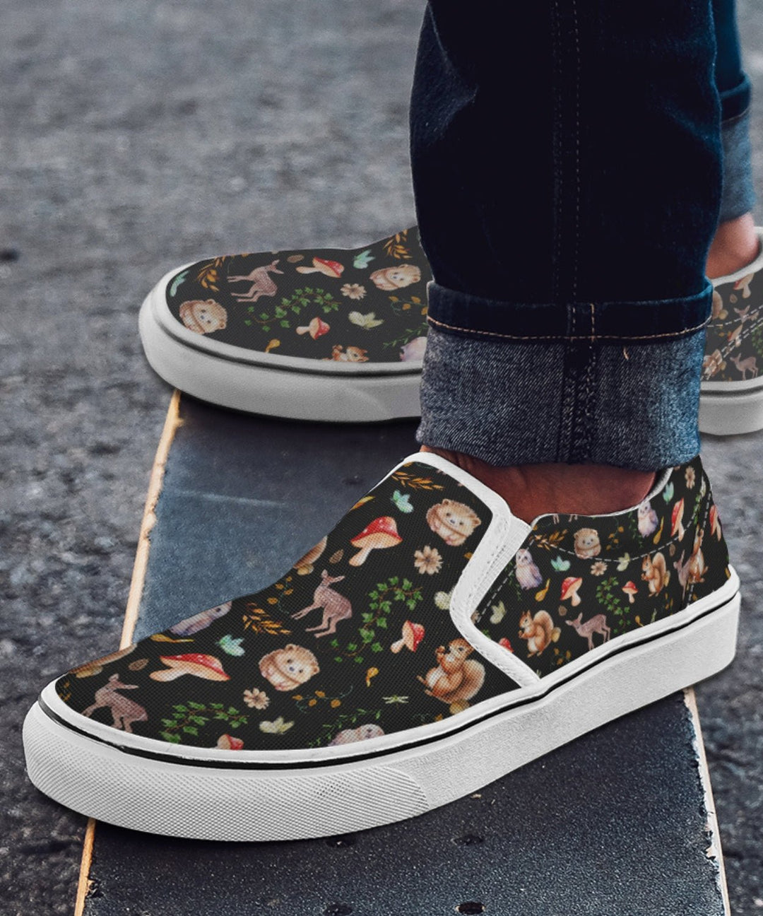 Fall Forest Friends Slip - On Shoes - The Pagan Grimoire