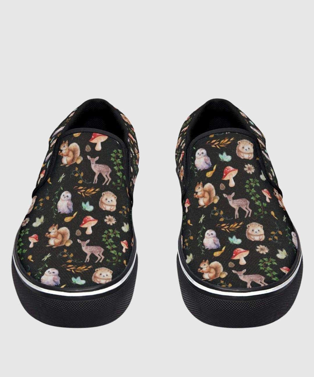 Fall Forest Friends Slip - On Shoes - The Pagan Grimoire