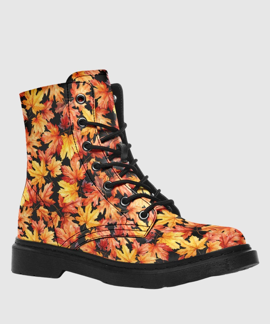 Fall Leaves Combat Boots - The Pagan Grimoire