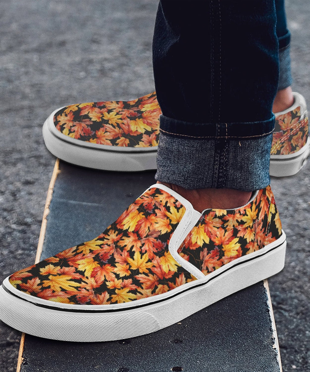 Fall Leaves Slip Ons - The Pagan Grimoire