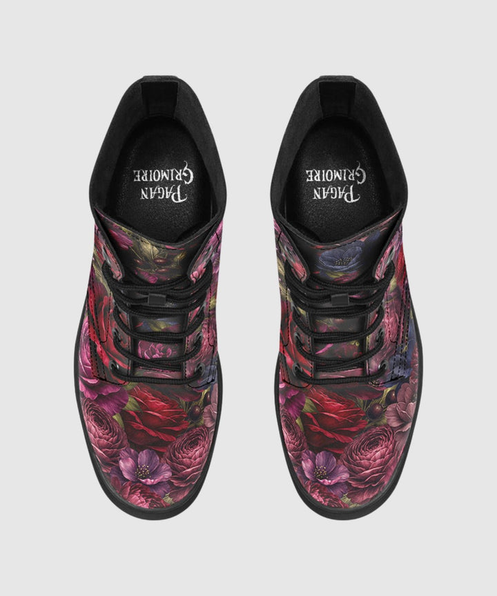 Floral Romantasy Boots - The Pagan Grimoire