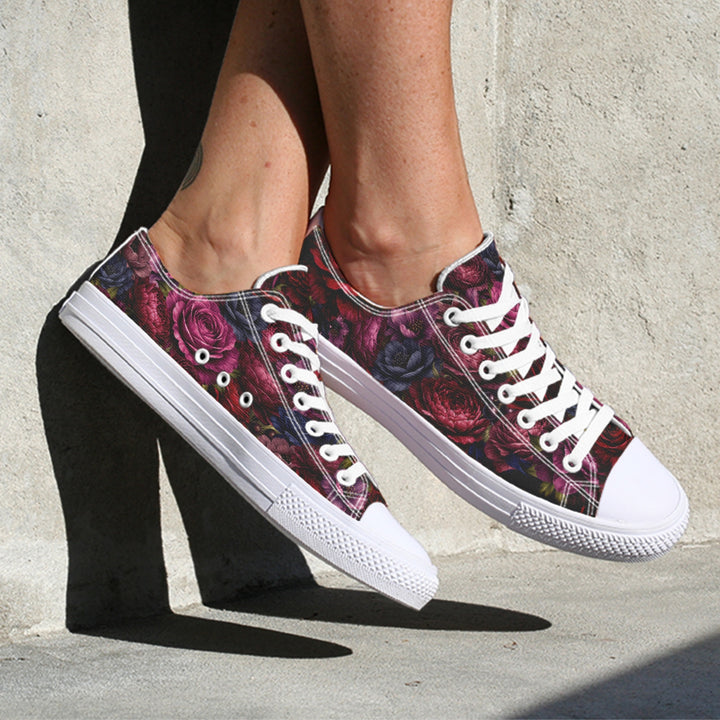 Floral Romantasy Low Tops - The Pagan Grimoire