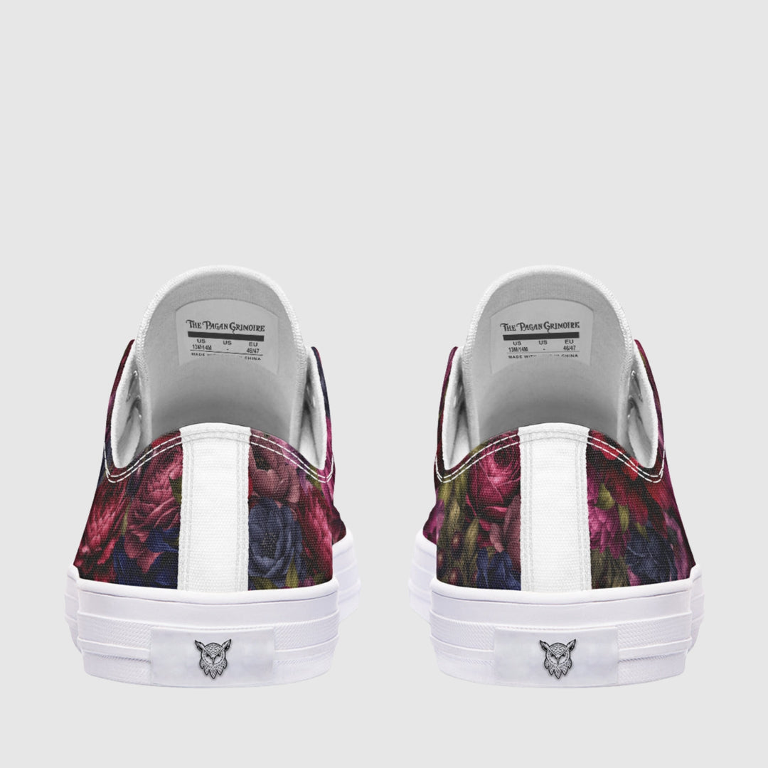 Floral Romantasy Low Tops - The Pagan Grimoire