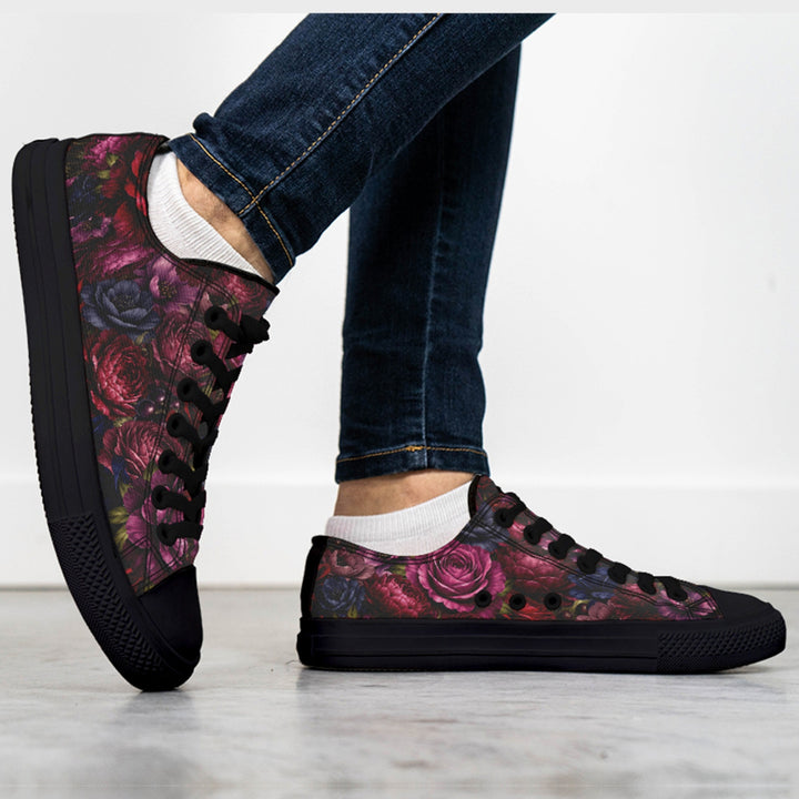 Floral Romantasy Low Tops - The Pagan Grimoire