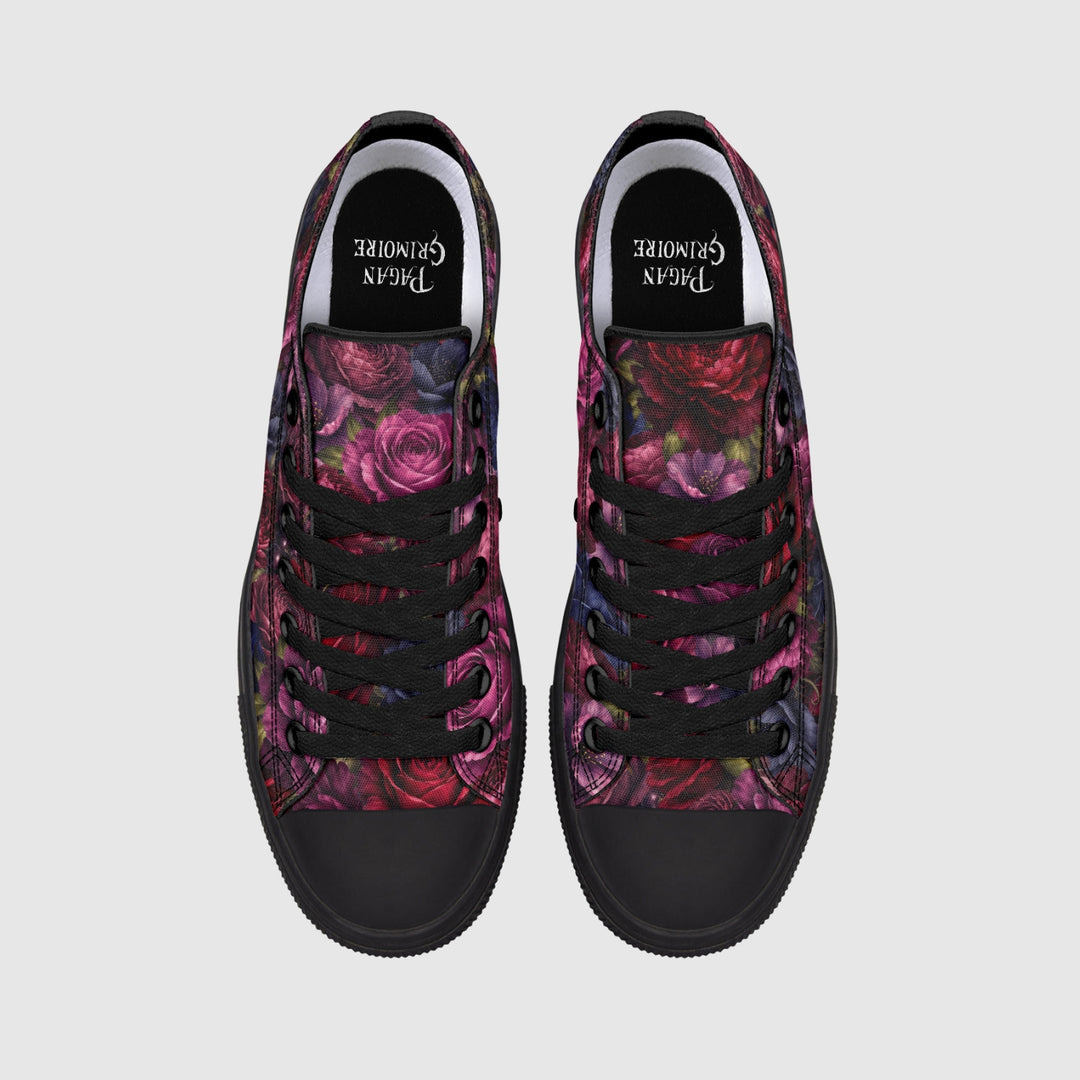 Floral Romantasy Low Tops - The Pagan Grimoire