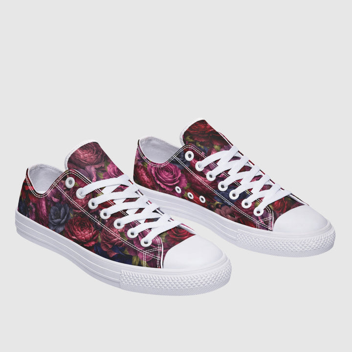 Floral Romantasy Low Tops - The Pagan Grimoire
