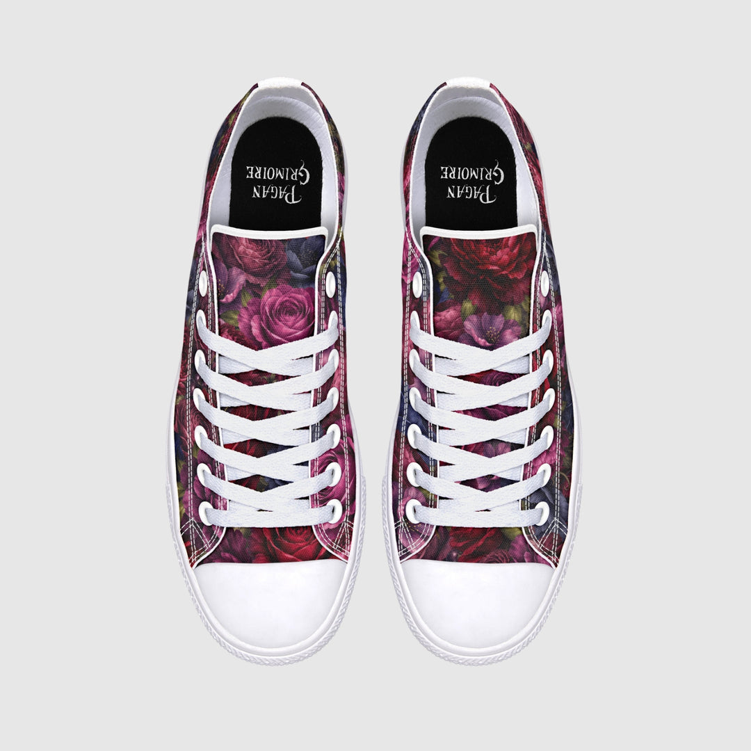 Floral Romantasy Low Tops - The Pagan Grimoire