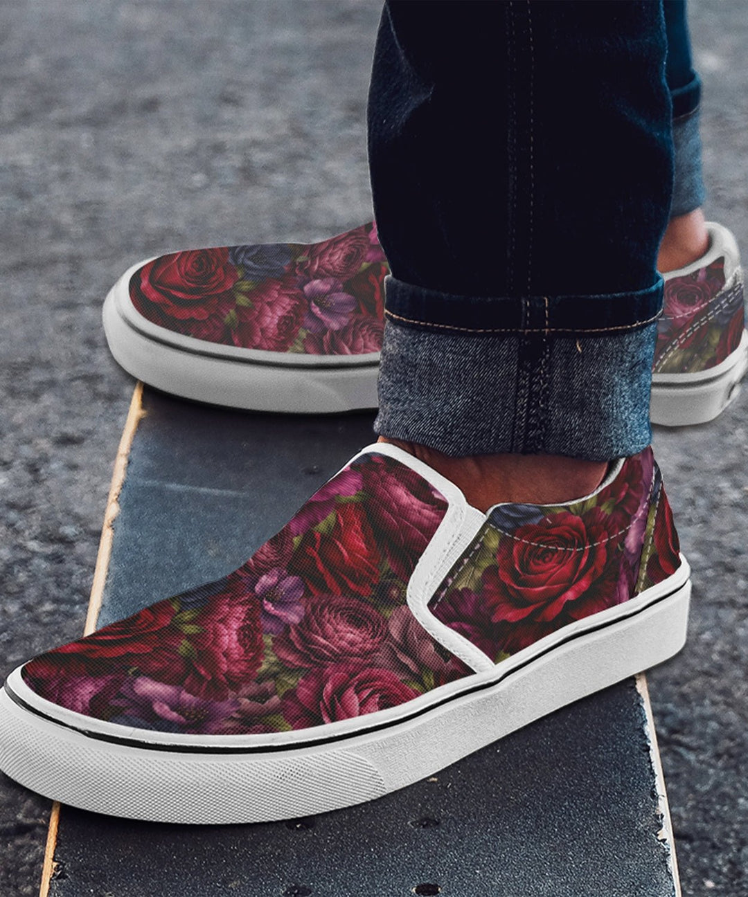 Floral Romantasy Slip On Shoes - The Pagan Grimoire